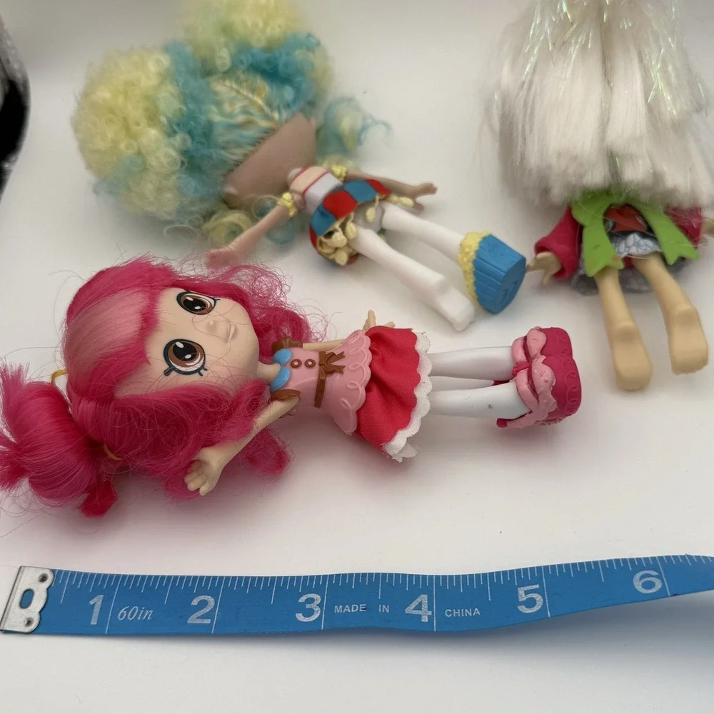 Shopkins‎ Shoppies Doll Lot of  3 Popette Popcorn,  Sara Sushi & Donatina Donut